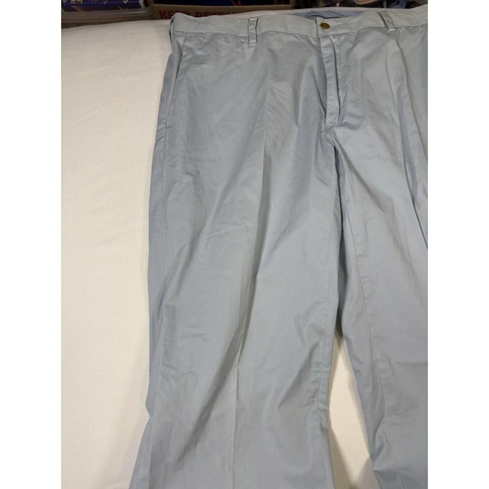 Polo Ralph Lauren Mens 36x34 Light Blue Pima Cotton Chino Flat Front Pants